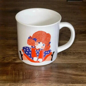 💥Otagiri Rag Doll Girl Mug Coffee Tea Japan Gibson Greeting Cards Vintage